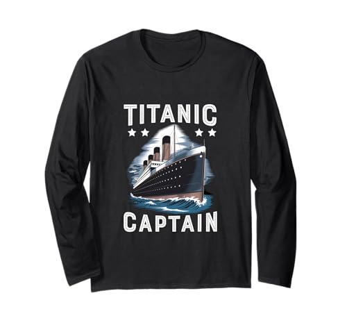 Titanic Captain - Titanic Expert - Titanic Museum Mädchen Jungen Langarmshirt von Titanic Designs by Fasaza