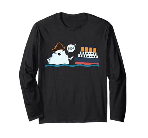 Titanic Funny Titanic Iceberg Pirate Boop Parodie Jungen Mädchen Langarmshirt Titanic Funny Titanic Iceberg Pirate Boop Parodie Jungen Mädchen Langarmshirt von Titanic Designs by Fasaza