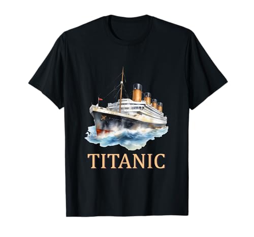 Titanic Vintage Design Titanic Expert Titanic Jungen Mädchen T-Shirt von Titanic Designs by Fasaza
