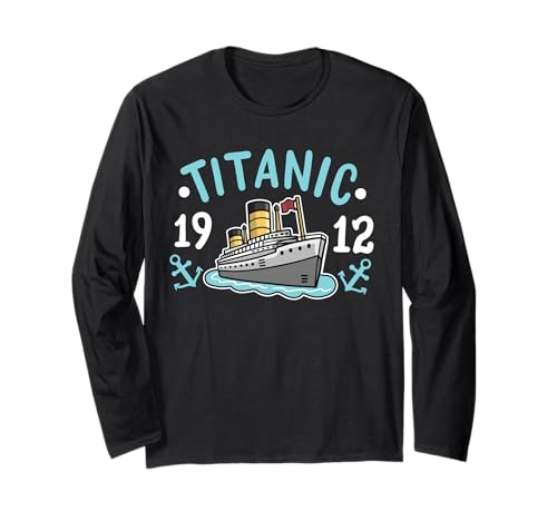 Titanic 1912 Ocean Liner Cruise RMS Schiffsfans Herren Damen Kinder Langarmshirt von Titanic Enthusiast Apparel Gifts Shop