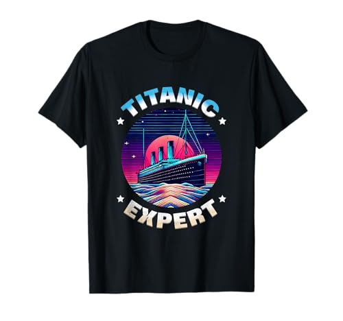 Titanic Expert Retro RMS Kreuzfahrtschiff-Liebhaber Männer Frauen Kinder T-Shirt von Titanic Enthusiast Apparel Gifts Shop
