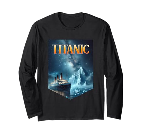 Titanic Kreuzfahrtschiff Eisberg 1912 RMS Voyage Herren Damen Kinder Langarmshirt von Titanic Enthusiast Apparel Gifts Shop