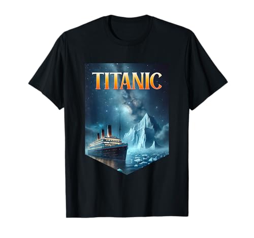 Titanic Kreuzfahrtschiff Eisberg 1912 RMS Voyage Herren Damen Kinder T-Shirt von Titanic Enthusiast Apparel Gifts Shop