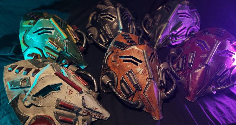 Die Cyberpriest Roboter Cyberpunk Maske Für Hauntedaughties Musiker Und Sammler von TitaniumWorks
