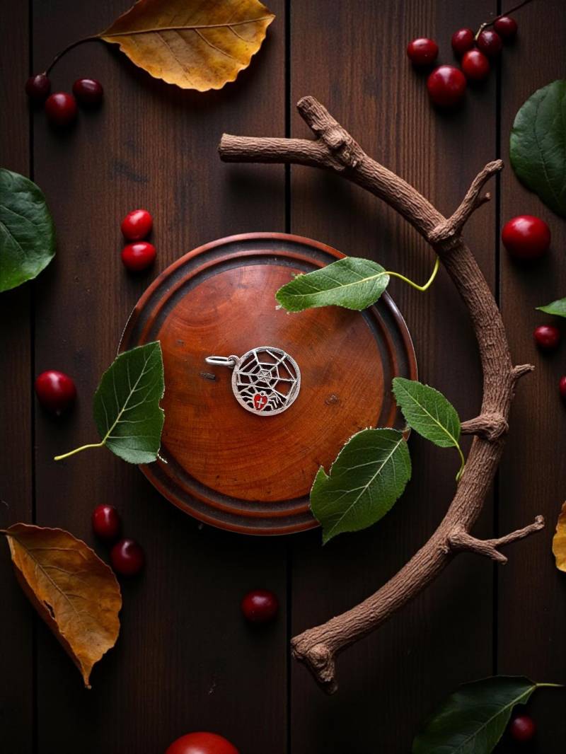 Halloween Spider in Web Charm von TitchyTwinkle