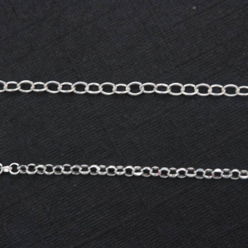 sterling Silber Italien Rolo Oder Kabelkette, 16 18 Zoll Mit Federringverschluss von TitinaJewelry