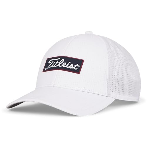 Titleist Oceanside Baseballkappe, Weiß/Marineblau/Rot, 1 von Titleist