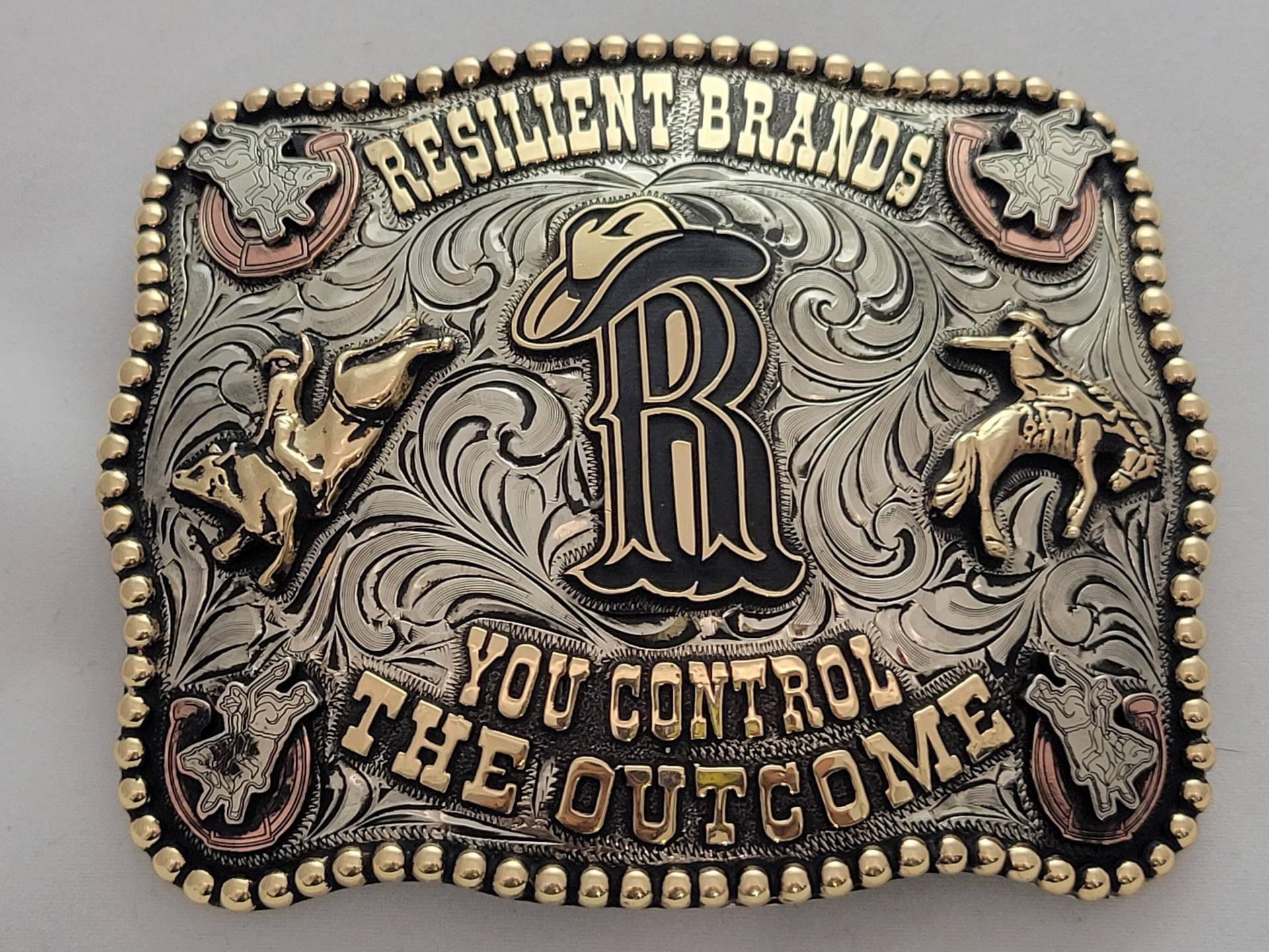 Trophy Western Gürtelschnalle - Custom Made Neusilber Handgraviert Individualisiere Noch Heute von TitosCustomBuckles