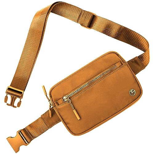 Gürteltasche mit 4 Reißverschlusstaschen, schwarze Bauchtasche, Crossbody-Taschen für Damen und Herren, Braun, Fation von Titosha