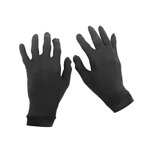 Tiuimk 120G doppelseitige Seidenhandschuhe - Schwarz - Größe M - Ultimative Innenhandschuhe für kaltes Wetter, mehrfarbig, One size von Tiuimk