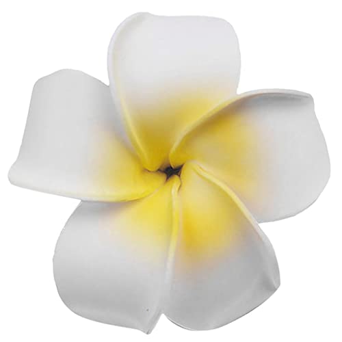 Tiuimk Haarklammer für Damen und Mädchen, Plumeria, Schaumstoff, Weiß von Tiuimk