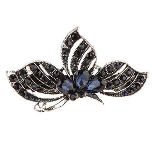 Tiuimk Vintage Frauen Lager Kristall Strass Schmetterling Haarspange Clip Haarnadel von Tiuimk