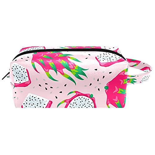 Exotic Tropical Pitayas Kulturbeutel für Damen, zum Aufhängen, Kosmetik-Organizer, tragbare Make-up-Tasche, Farbe1, 8.2x3.1x3.5 in/21x8x9 cm von Tiunyeah