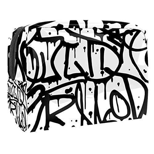 PVC-Make-up-Tasche für Damen und Mädchen, Kosmetiktasche, 18 x 7 x 13 cm, Wal-Weiß, Farbe7, 18.5x7.5x13cm/7.3x3x5.1in, Kosmetiktasche von Tiunyeah