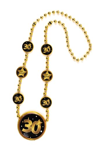 Tiwoca 30 Geburtstag Deko Kette schwarz/gold - Originelle Geburtstagsdeko 30 für einen gelungenen 30 Geburtstag Männer oder Frauen von Tiwoca