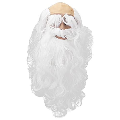 Tixiyu Kostüm Perücke Bart Set Fake Bart Perücke Set Facial Hair Set mit Gummiband für Party Halloween Weihnachts -Cosplay von Tixiyu