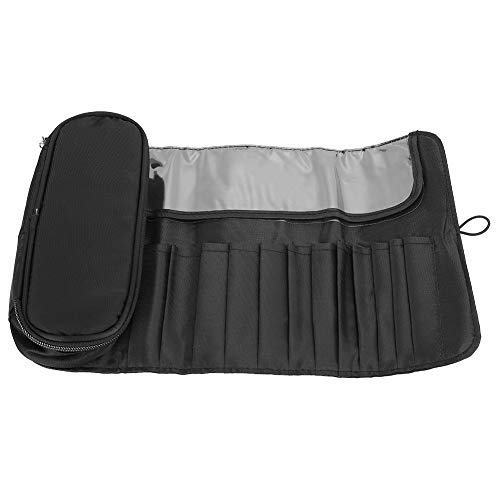 Tragbarer Make-up-Pinsel-Organizer, Make-up-Pinsel-Tasche für Reisen, bietet Platz für 20+ Pinsel, Kosmetiktasche, Make-up-Pinsel, aufrollbarer Etui, Pounch-Halter von Tixiyu