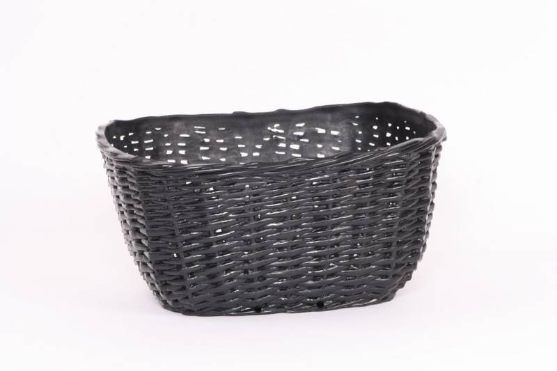 TiyoBike Fahrradkorb witterungsbeständig Fahrradkorb Lenker einhängung incl Halter schwarz von TiyoBike