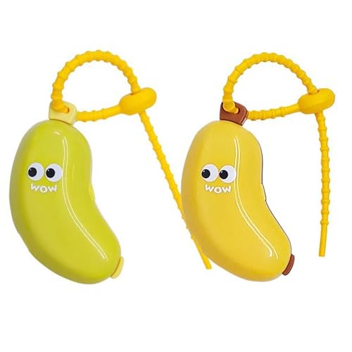 Bananen-Zahnbürstenkopfabdeckung – Reise-Zahnbürstenschutz mit Zahnpasta-Etui, tragbarer, wiederverwendbarer Organizer für elektrische und manuelle Zahnbürsten, Obst-Design, Zuhause und auf Reisen, 2 von Tizee