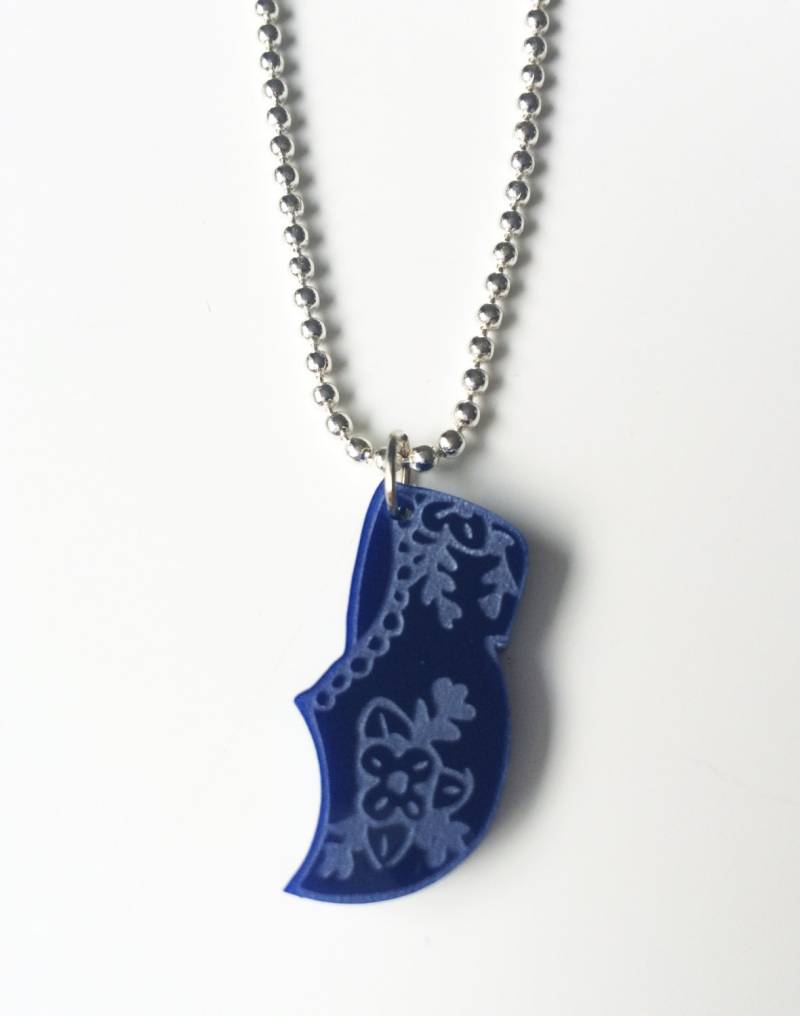 Delfter Blau Verstopfen | Oder Holzschuh - Halskette von TjielpDesign