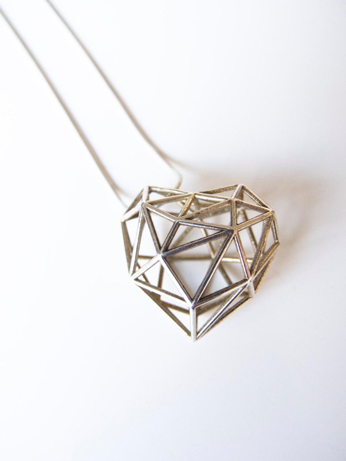 Silber 3D Gedruckten Herzhalskette Silber 3D Gedruckten Herzhalskette von TjielpDesign
