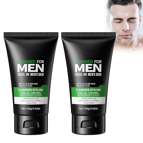 Tkekruh 2PC Cleansing Milk Face 100g, Face Cleansing, Deep Cleansing, Soothing Cleansing Milk, Gentle Makeup Remover, Face Skin Cleaner, Smooth Skin, for Daily Facial Cleansing, para Hombres von Tkekruh