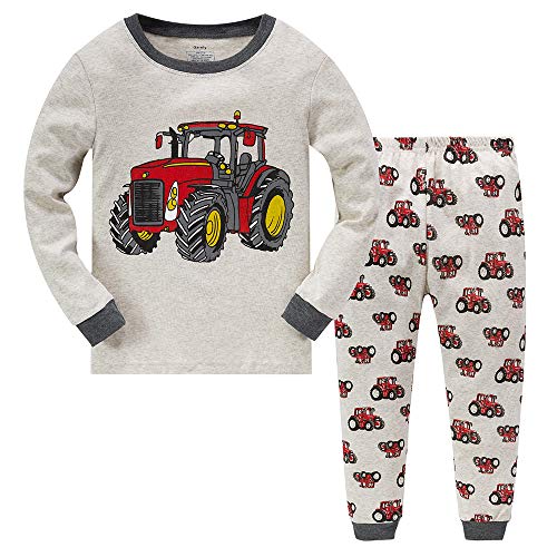 Tkiames Jungen Schlafanzug Langarm Herbst Winter Kinder Nachtwäsche Pyjama Sets 98 104 110 116 122 128 134 (2 Jahre, Farbe 2) von Tkiames