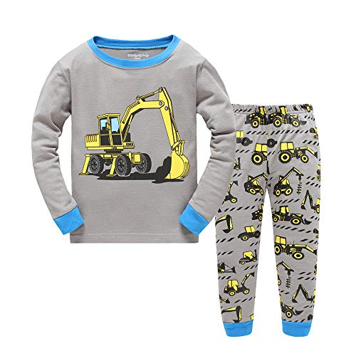 Tkiames Jungen Schlafanzug Langarm Herbst Winter Kinder Nachtwäsche Pyjama Sets 98 104 110 116 122 128 134 von Tkiames