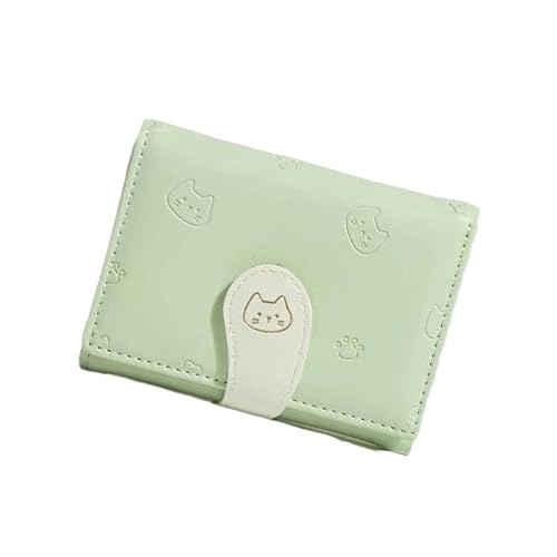 Dreifach gefaltete Clutches Geldbörse Minimalistischer Kreditkartenhalter Damen Casual Geldbörsen Mode Geldbörsen Münze Bargeld Karten Taschen Geldbörsen Frauen Kurze Brieftasche, grün, Mass Beauty von Tkidplw