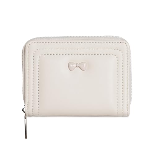 Tkidplw Bifolds Clutches Geldbörse Minimalistischer Kreditkartenhalter Damen Casual Geldbörsen Mode Geldbörsen Münze Bargeld Karten Taschen Geldbörsen für Frauen, weiß, Mass Beauty von Tkidplw