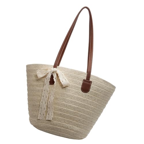 Tkidplw Damen Stroh Schultertasche Strand Große Kapazität Achsel Weiblich Meer Trendy Urlaub Handgewebte Handtasche Frauen Strandtasche, Von, One Size Tkidplw Damen Stroh Schultertasche Strand Große Kapazität Achsel Weiblich Meer Trendy Urlaub Handgewebte Handtasche Frauen Strandtasche, Von, One Size von Tkidplw