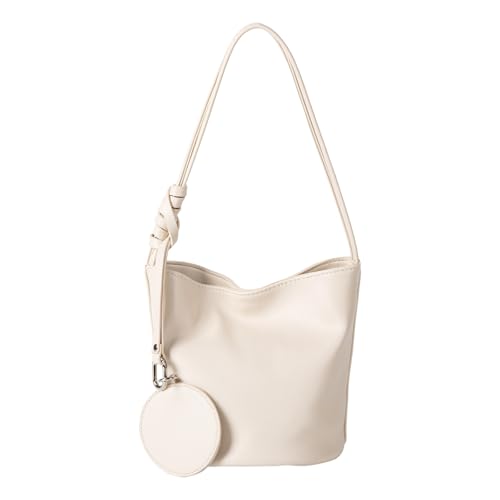 Tkidplw Moderne Unisex-Geldbörse, strukturierte PU-Konstruktion, abnehmbares Zubehör, ergonomischer Tragegriff, Schultertasche, beige, One Size von Tkidplw