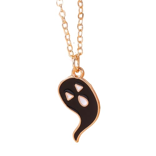 Tkidplw Punk Halloween Halsschmuck Gothic Halskette Anhänger Legierung Party Schmuck für Frauen Mann Specter Anhänger, Schwarz, Wie beschrieben, Wie beschrieben von Tkidplw