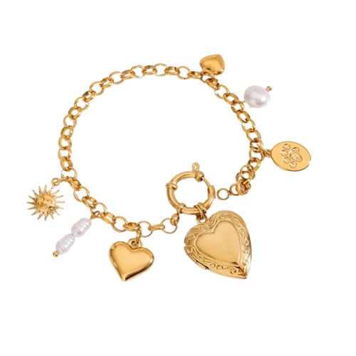 Tkidplw Schöner herzförmiger Bilderrahmen, Hochzeitsschmuck, Edelstahl-Textur, für verschiedene Anlässe, Foto-Schmuck für Damen, Einheitsgröße, Wie beschrieben von Tkidplw