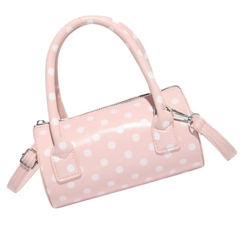 Tkidplw Stilvolle runde Umhängetasche, Mehrzweck-PU-Umhängetasche, Mehrzweck-Fächer, modisches Accessoire, runde Zylindertasche für Damen, a, One Size von Tkidplw