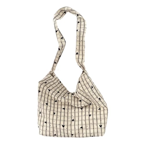 Tkidplw Trendy Grids Umhängetasche, leichtes Polyester mit verstellbarem Riemen, für Workout oder Stadterkundung, funktionale, leichte Schultertasche, D, One Size von Tkidplw
