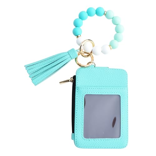 Tktouci Geldbörse Mit Schlüsselanhänger Und Armband - Armbandtasche mit perlenbesetzter Quaste - Kartenhalter für Damen Reise Urlaub Geburtstag Party Date Hochzeit Einkaufen - Geburtstag Shopping von Tktouci