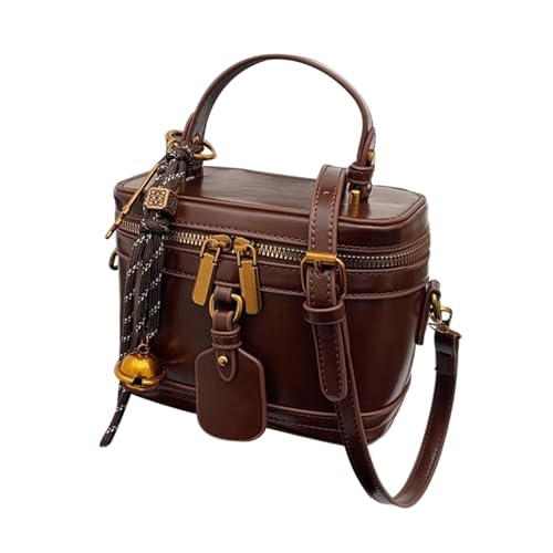 Tktouci Quadratkasten -Umhängetasche, Retro -Quadratkastenbeutel | Retro Small Square Box PU -Geldbörse | Speichern Sie Kosmetik -Handy- und Schlüsselträger mit Top -Griff zum Pendeln, Sammeln, Dating von Tktouci