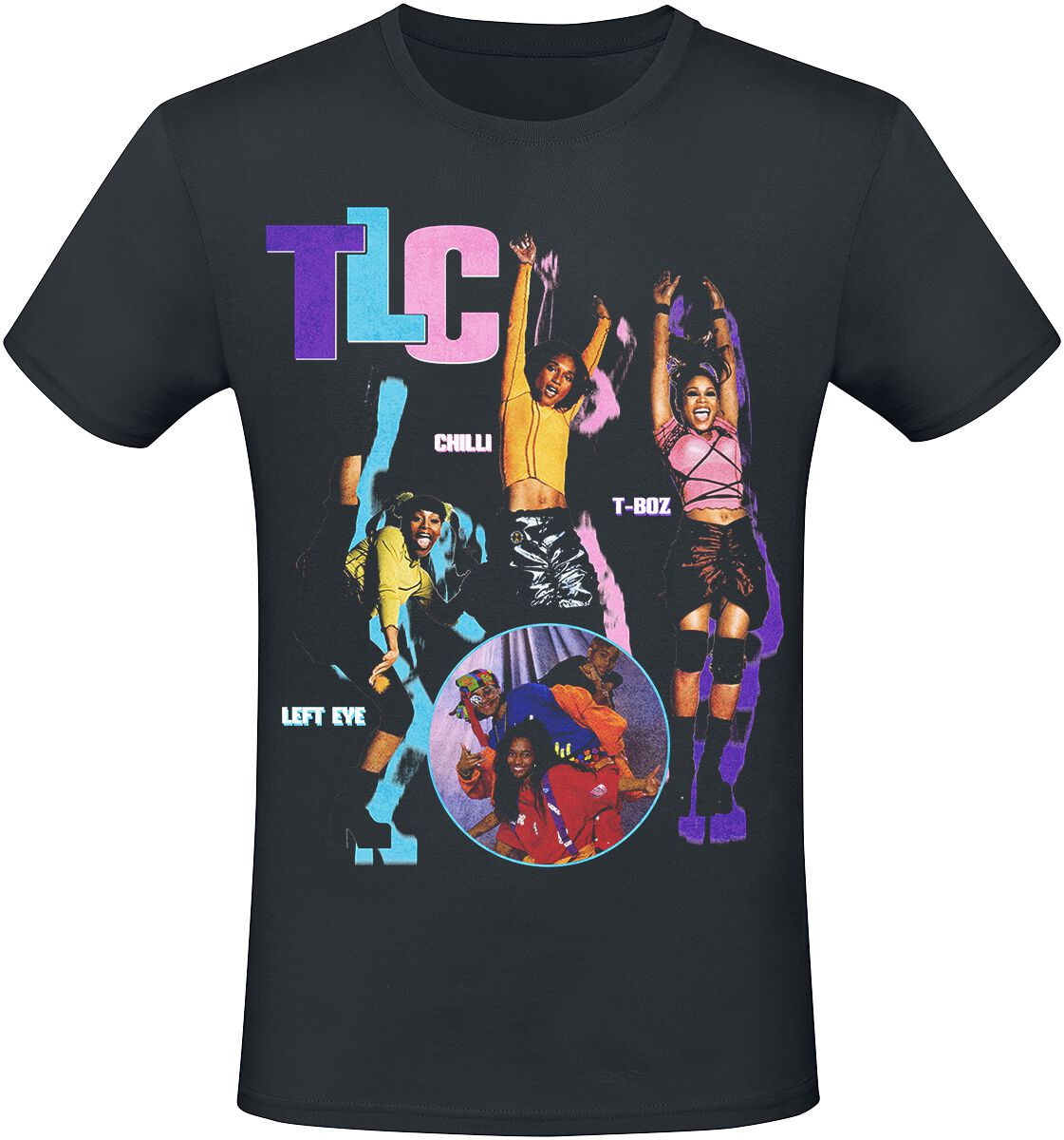 TLC T-Shirt - Logo '92 - S bis 3XL - für Männer - Größe L - schwarz  - Lizenziertes Merchandise! von Tlc