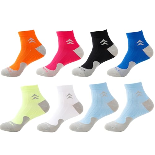 Tlynsnil Kompressionsstrümpfe für Damen und Herren 8 Paar, Kompressionssocken, Sportsocken, Plantarfasziitis, Fußgewölbeunterstützung,Laufen, Fitnessstudio, Anti-Müdigkeit von Tlynsnil