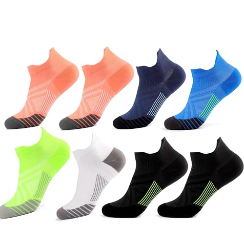 Tlynsnil Sneaker Socken Herren Damen Sportsocken 8Paar, Sneakersocken Gepolsterte Laufsocken Baumwolle Unisex Kurze Socken Atmungsaktiv Knöchelsocken von Tlynsnil