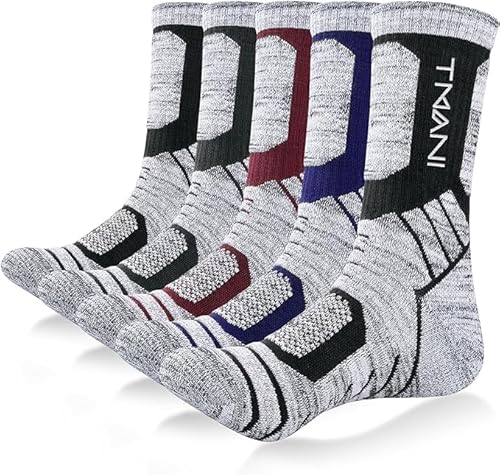 Tmani Herren Damen Dicke Socken Thermosocken 39-42 43-46 Warme Wintersocken Atmungsaktive Feuchtigkeitsableitende Gepolstert Antiblasen Polsterung Arbeitssocken Wandersocken 35-38 47-50 Sportsocken von Tmani