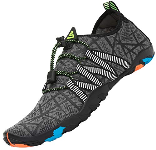 SAGUARO Badeschuhe Herren Wasserschuhe Damen Barfuss Schuhe Sport Schwimmschuhe Barfußschuhe Gegen Seeigel Aquaschuhe rutschfest Strandschuhe Leicht Neoprenschuhe Barfussschuhe Grau 1, Gr.46 SAGUARO Badeschuhe Herren Wasserschuhe Damen Barfuss Schuhe Sport Schwimmschuhe Barfußschuhe Gegen Seeigel Aquaschuhe rutschfest Strandschuhe Leicht Neoprenschuhe Barfussschuhe Grau 1, Gr.46 von SAGUARO
