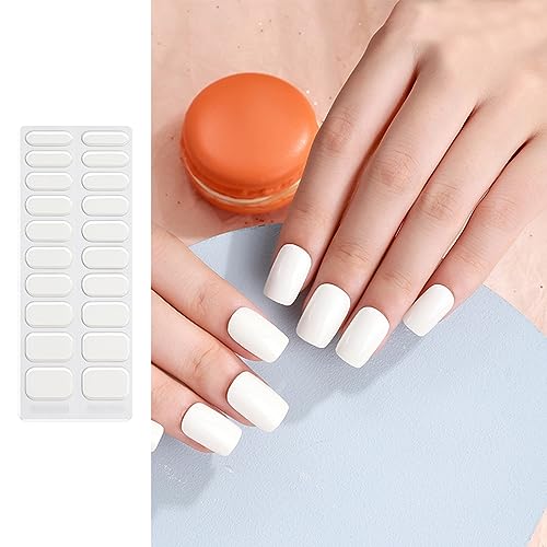 20pcs Klebstoff Vollverpackung Gelnägelkunst Aufkleber Wasserdichte Wrap Halbhärtung Polnische Streifen Abziehbilder Halbhärtetes Gelnagel Wraps von Tmboryuu