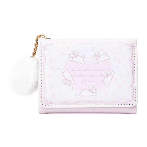 Damen Brieftasche Mit Kartenhalter Münze Geldbörse Schöne Wechselgeldbeutel Cartoon Kaninchen Kurzpu Leder Brieftasche Für Reise Cartoon Kaninchen Kurzer Triufold Change Korean Styles Münze von Tmboryuu