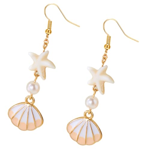Elegante Conch Shell Hangle Ohrringe Für Frauen Tragbar Bequemer Legierungsschmuck Mit Metallic Finish Beach Accessoires Handgefertigt Böhmenschämische Schalen Ohrringe von Tmboryuu