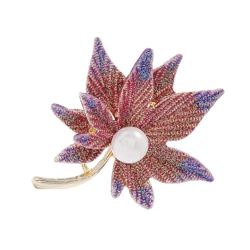 Elegante Herbstblattbrosche Mit Perlen Anti Slip Kleidung Stift Kleidungszubehör Für Frauen Mode Schmuck Geschenk Maple Blatt Geschenk Für Mutter von Tmboryuu