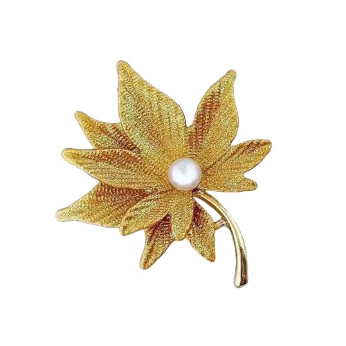 Elegante Herbstblattbrosche Mit Perlen Anti Slip Kleidung Stift Kleidungszubehör Für Frauen Mode Schmuck Geschenk Maple Blatt Geschenk Für Mutter von Tmboryuu