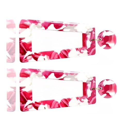 Elegante Trapezohrringe Acetat Frauen Ohrringe Handgefertigte Ohrringe Acetattextur Für Büro Und Partykleidung Geeignet von Tmboryuu