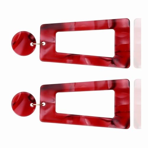 Elegante Trapezohrringe Acetat Frauen Ohrringe Handgefertigte Ohrringe Acetattextur Für Büro Und Partykleidung Geeignet von Tmboryuu